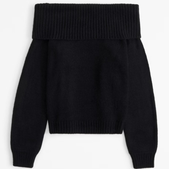 Abercrombie & Fitch Black Cowl Neck Sweater - Picture 1 of 3